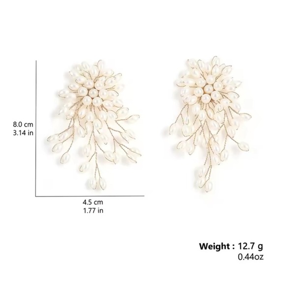 Anthropologie Pearl Wired Cascading Earrings - Picture 15 of 15